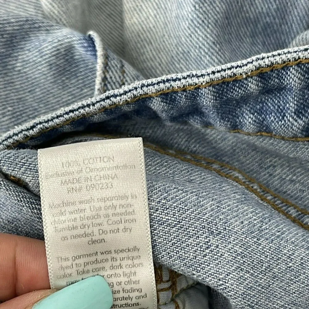 Pacsun Mom Jeans Womens Size 26 Floral Embroidered Crop Tapered Leg High Rise